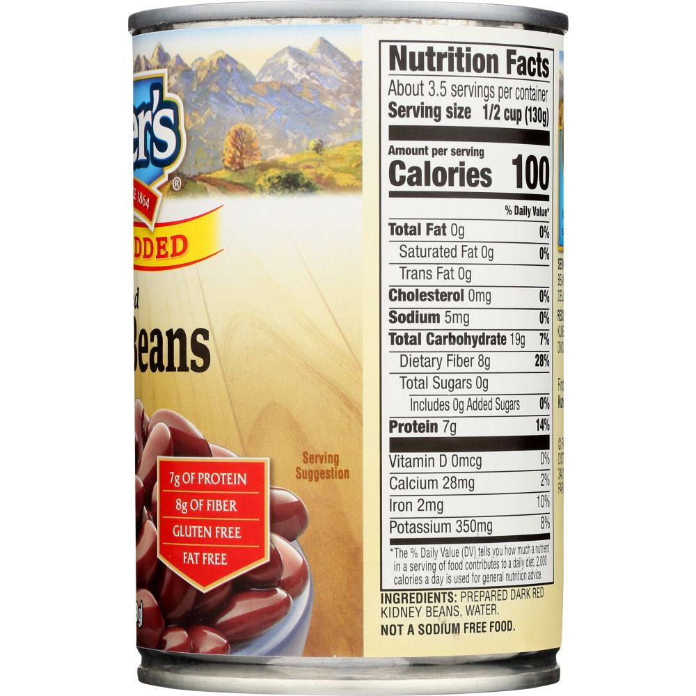 KUNERS: Kidney Beans Dark Red No Salt Added, 15.5 oz