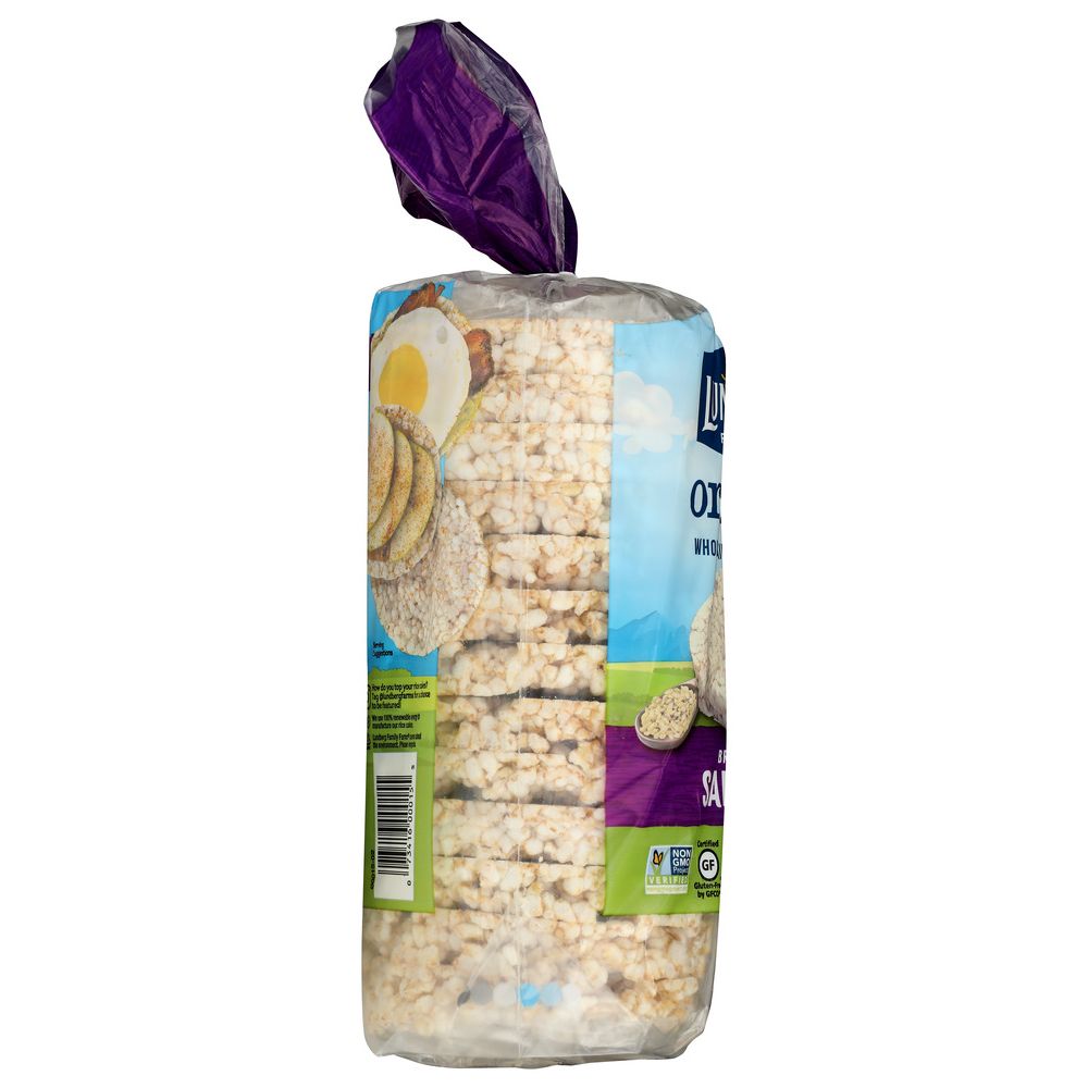 LUNDBERG: Brown Rice Organic Rice Cakes Salt Free, 8.5 oz