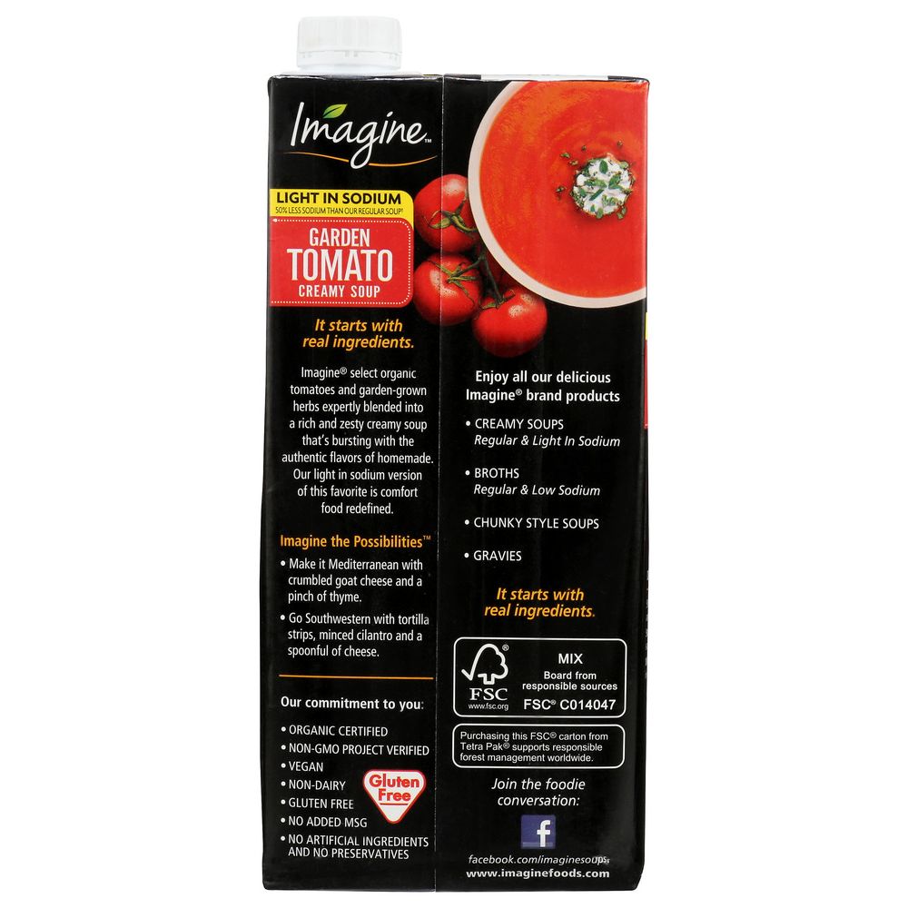 IMAGINE: Light In Sodium Creamy Garden Tomato Soup, 32 oz