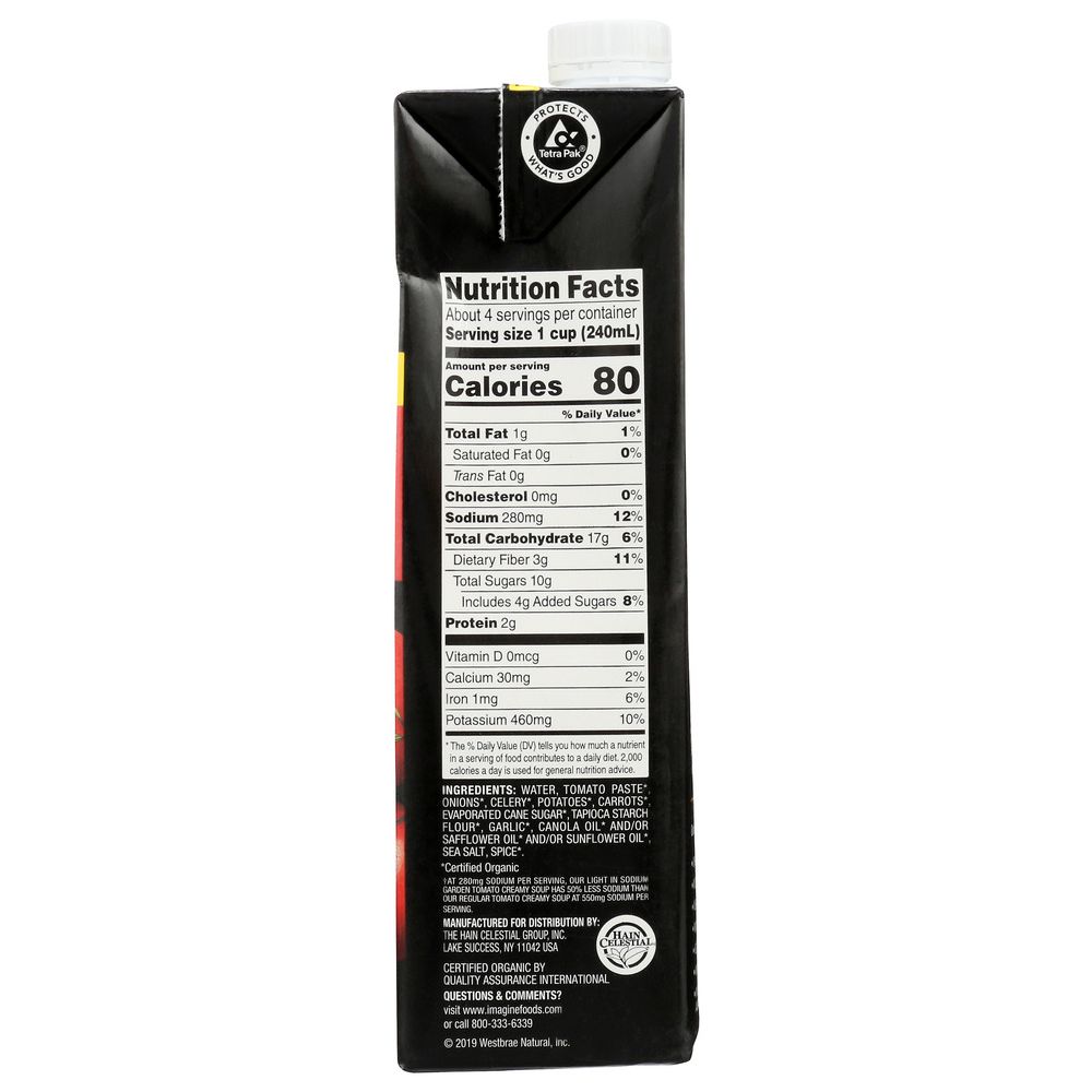IMAGINE: Light In Sodium Creamy Garden Tomato Soup, 32 oz