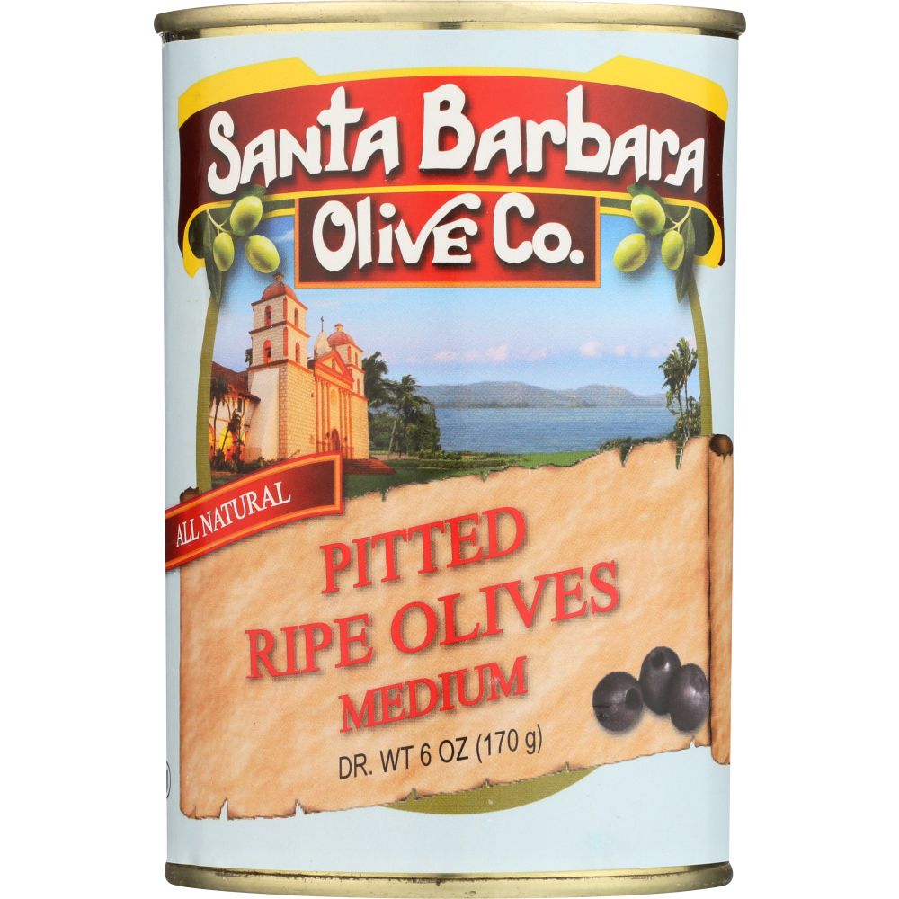 SANTA BARBARA: Pitted Ripe Olives Medium, 6 oz
