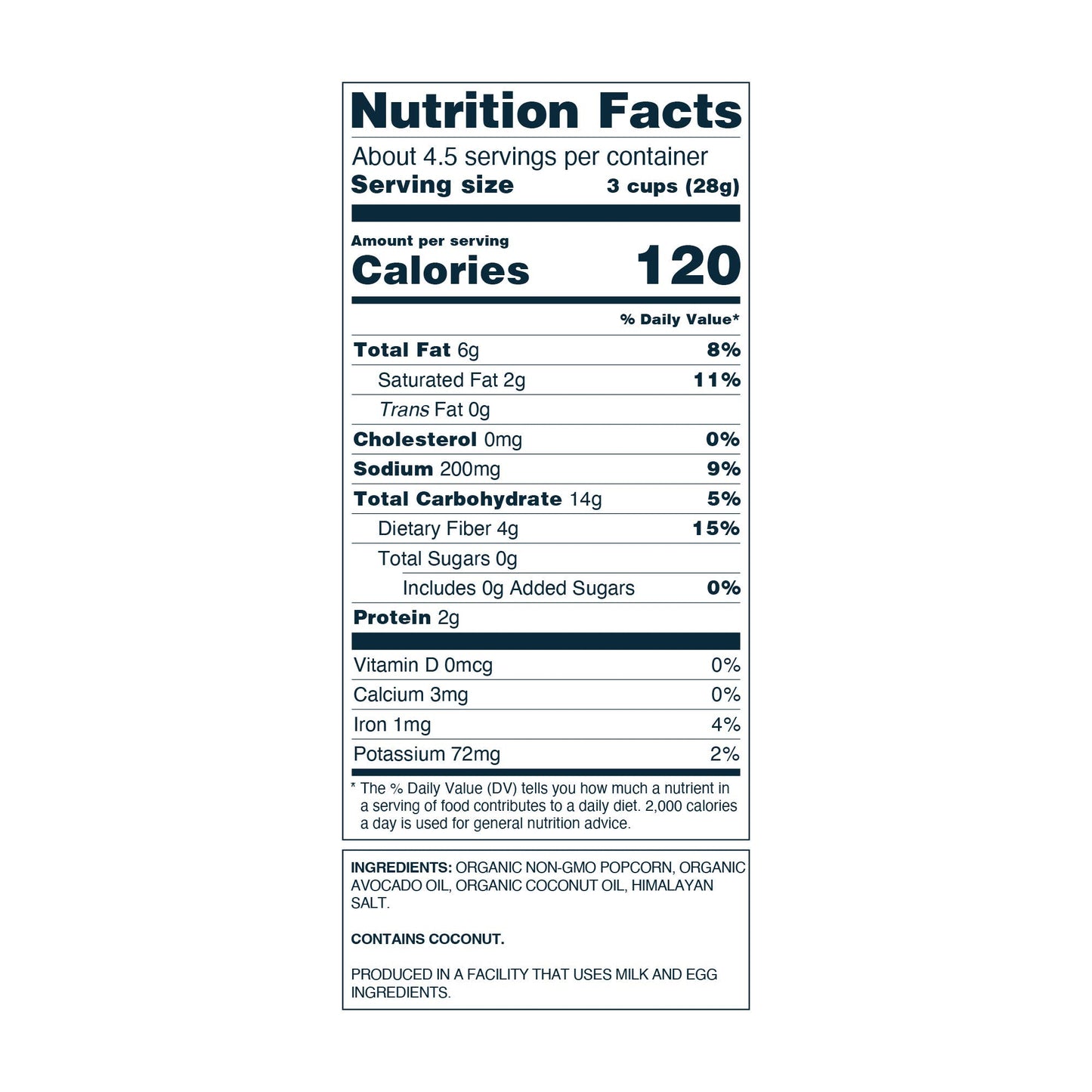 Organic Popcorn, Avocado-licious 4.6 oz
