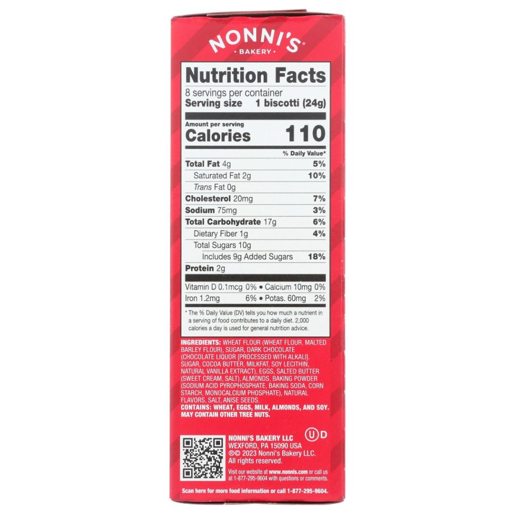 NONNIS: Cioccolati Biscotti, 6.88 oz