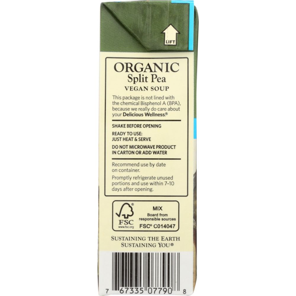 DR. MCDOUGALL'S: Organic Soup Split Pea Lower Sodium, 17.6 oz