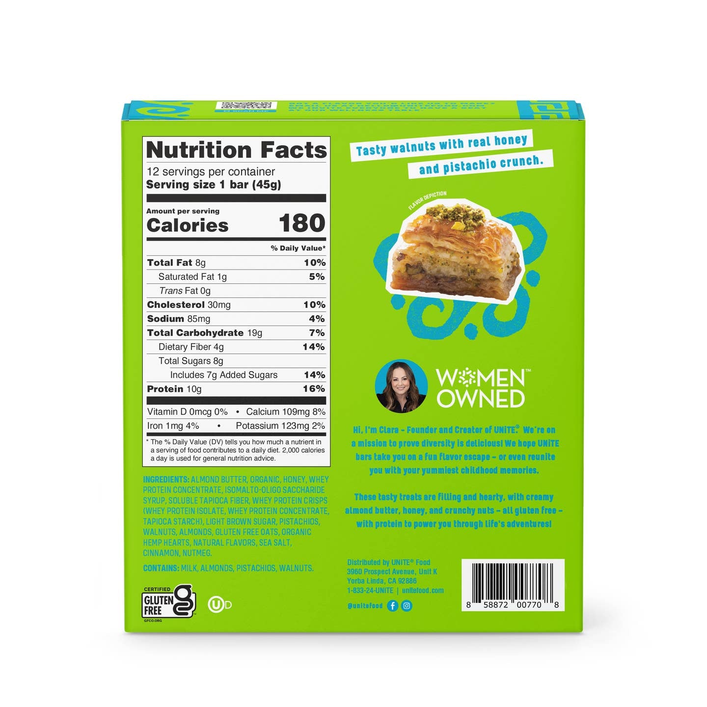 Baklava Flavored Protein Bar