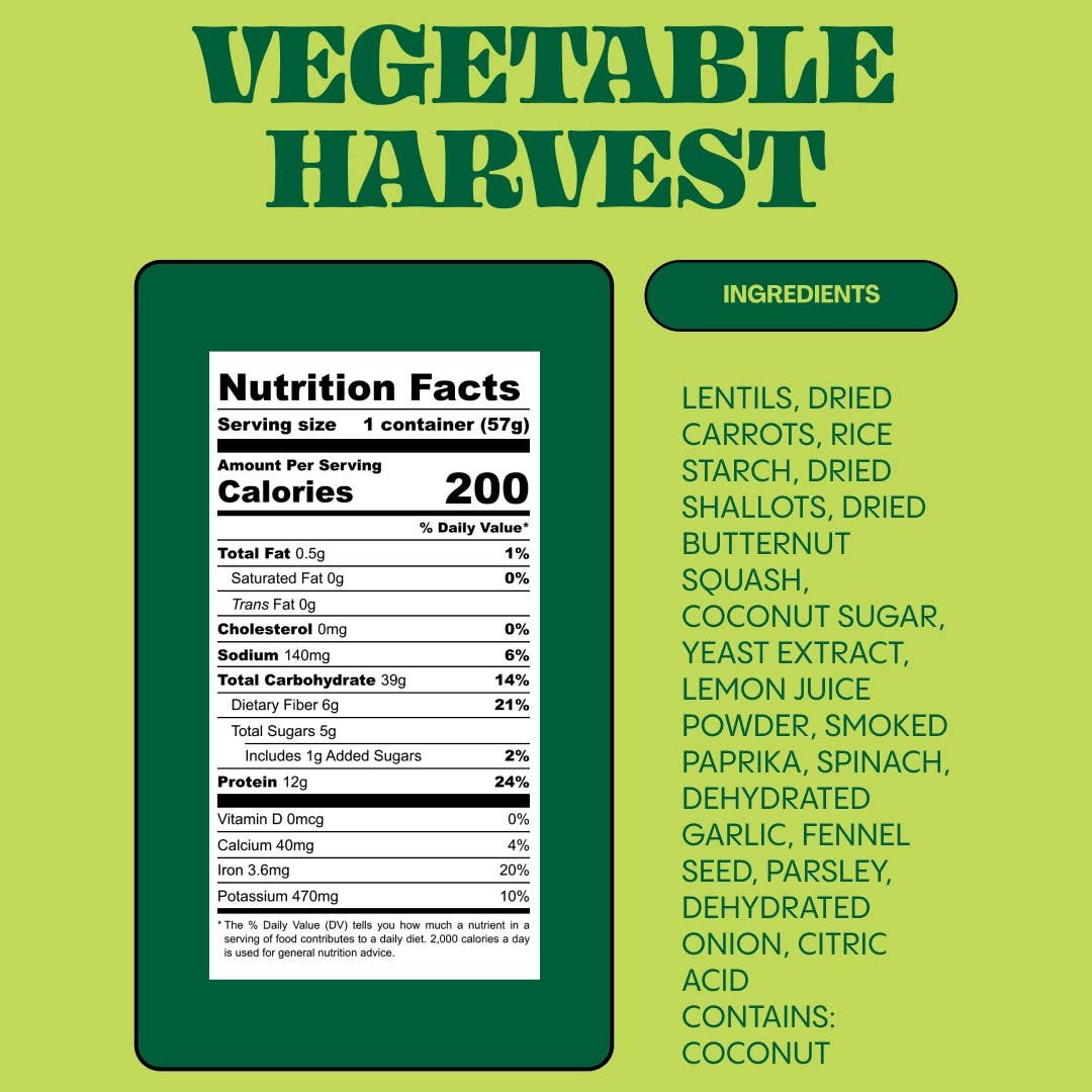 Low Sodium Vegetable Harvest Instant Lentils