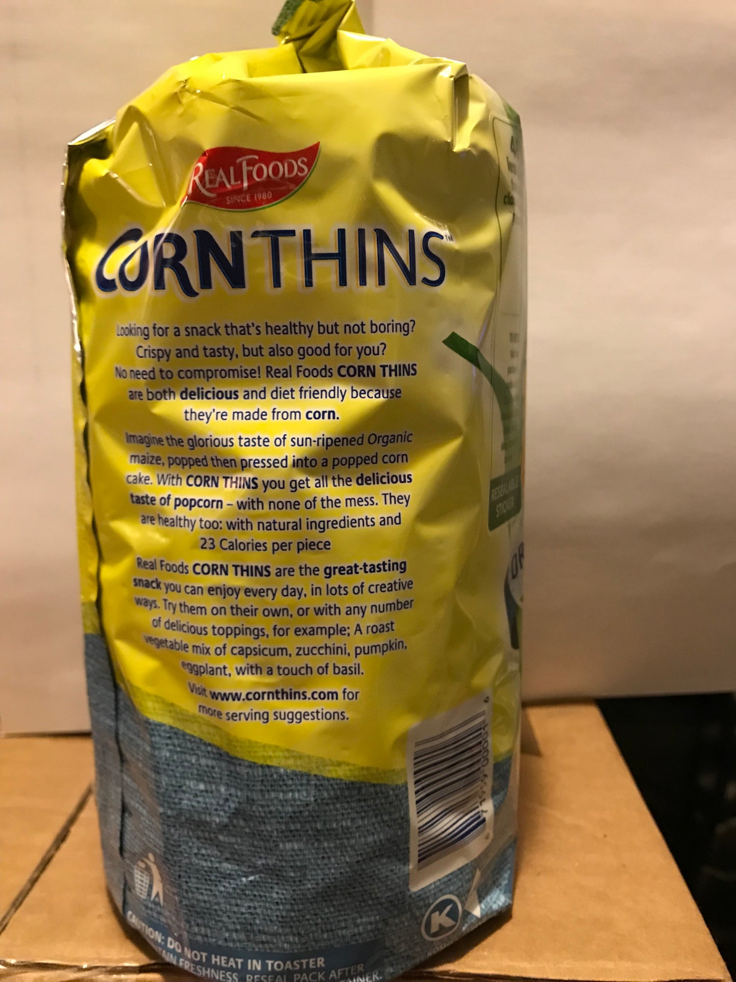 REAL FOODS: Organic Corn Thins Original, 5.3 oz