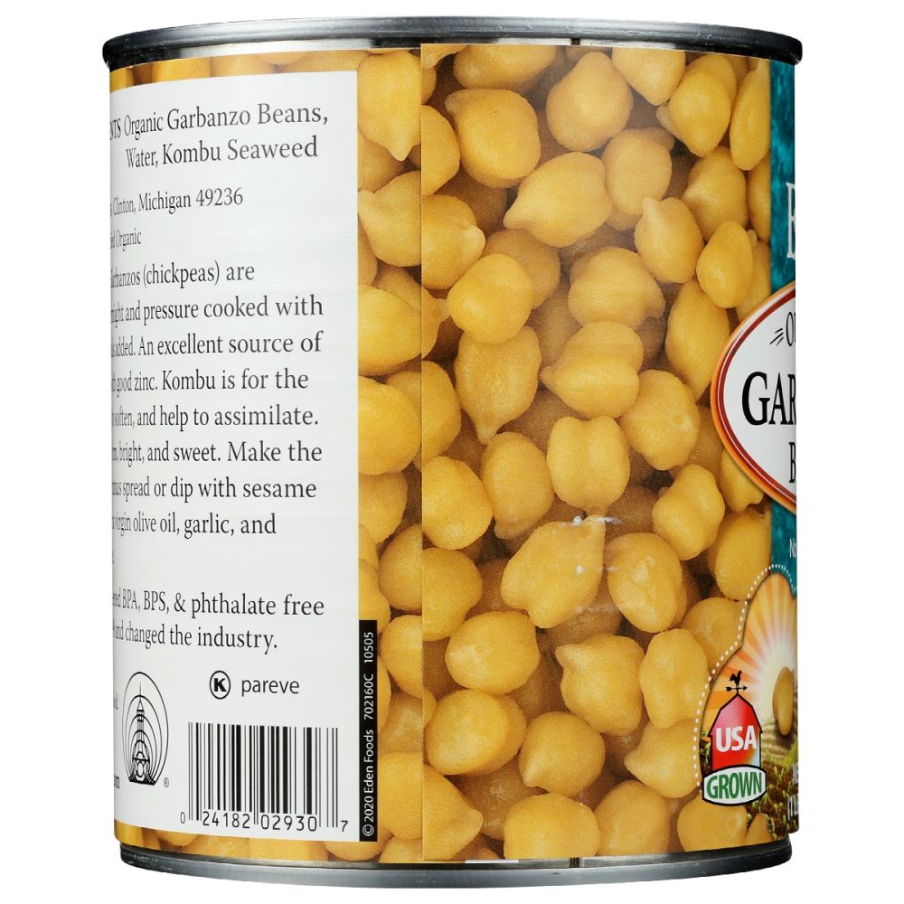 EDEN FOODS: Organic Garbanzo Beans, 29 oz