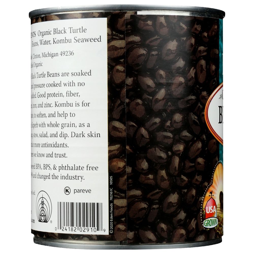EDEN FOODS: Organic Black Turtle Beans, 29 oz