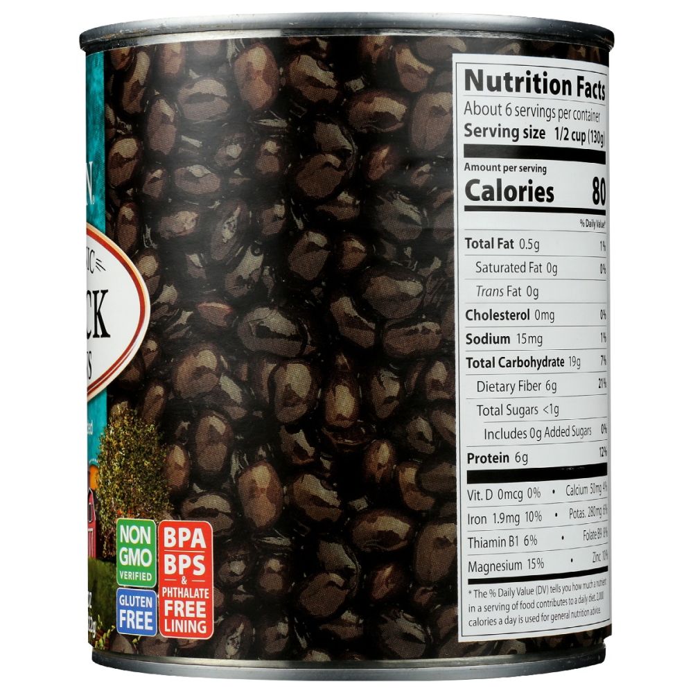 EDEN FOODS: Organic Black Turtle Beans, 29 oz