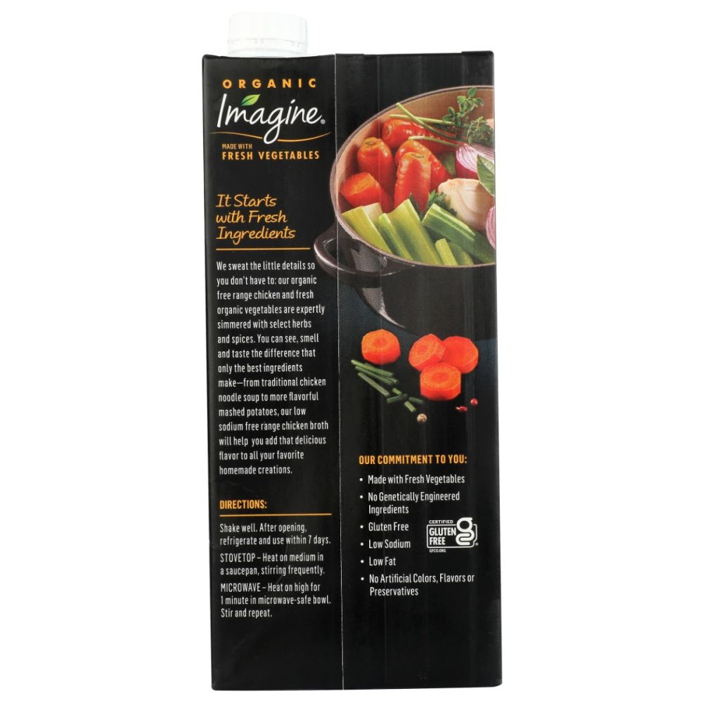 IMAGINE: Low Sodium Free Range Chicken Broth, 32 oz