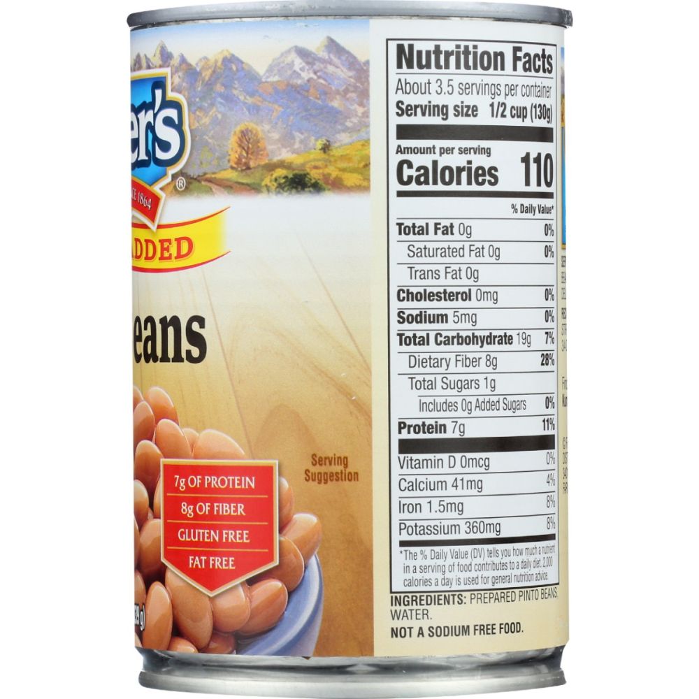 KUNERS: Pinto Beans No Salt Added, 15.5 oz