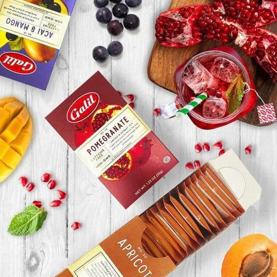 Pomegranate Herbal Tea | 20' Tea Bags | 1.23 oz | Galil