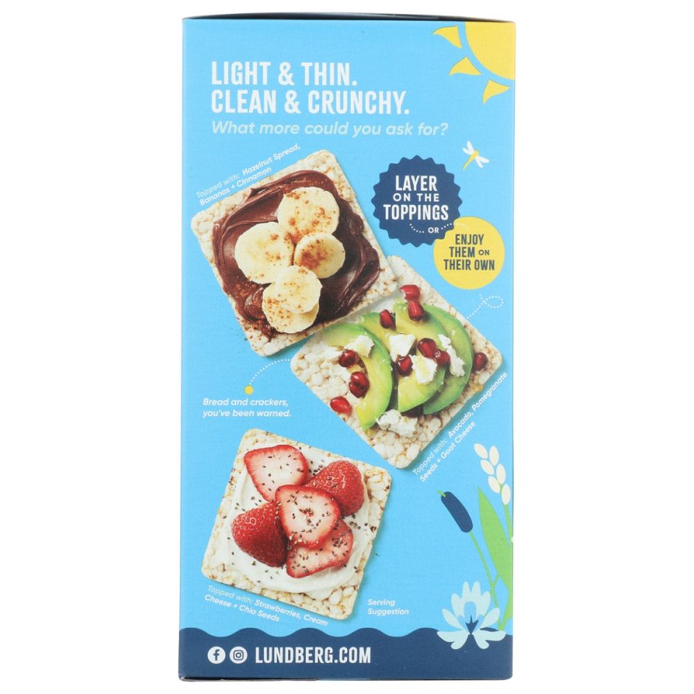 LUNDBERG: Organic Lightly Salted Thin Rice Cakes, 6 oz