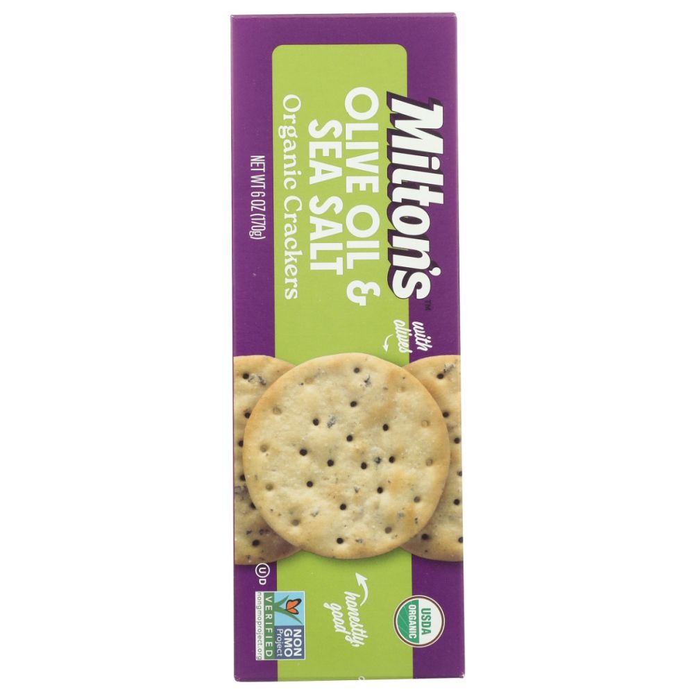 MILTONS: Olive Oil and Sea Salt Organic Crackers, 6 oz