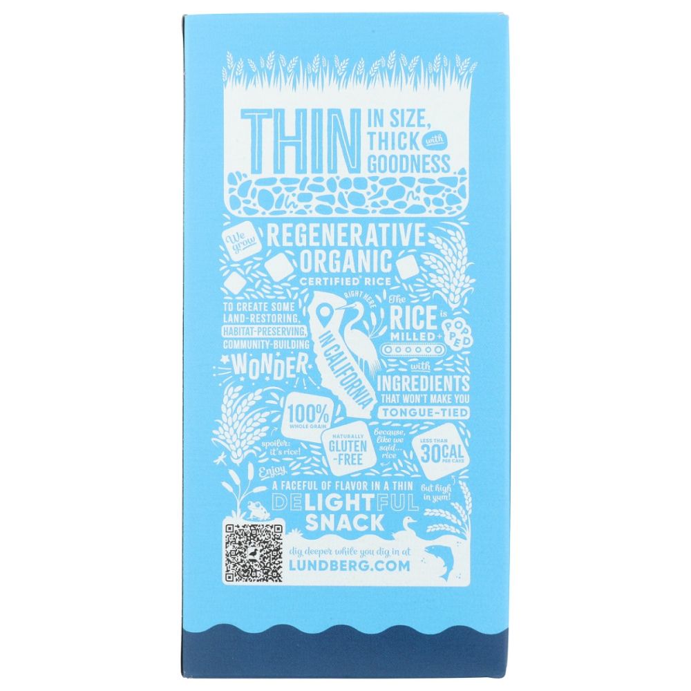 LUNDBERG: Organic Lightly Salted Thin Rice Cakes, 6 oz