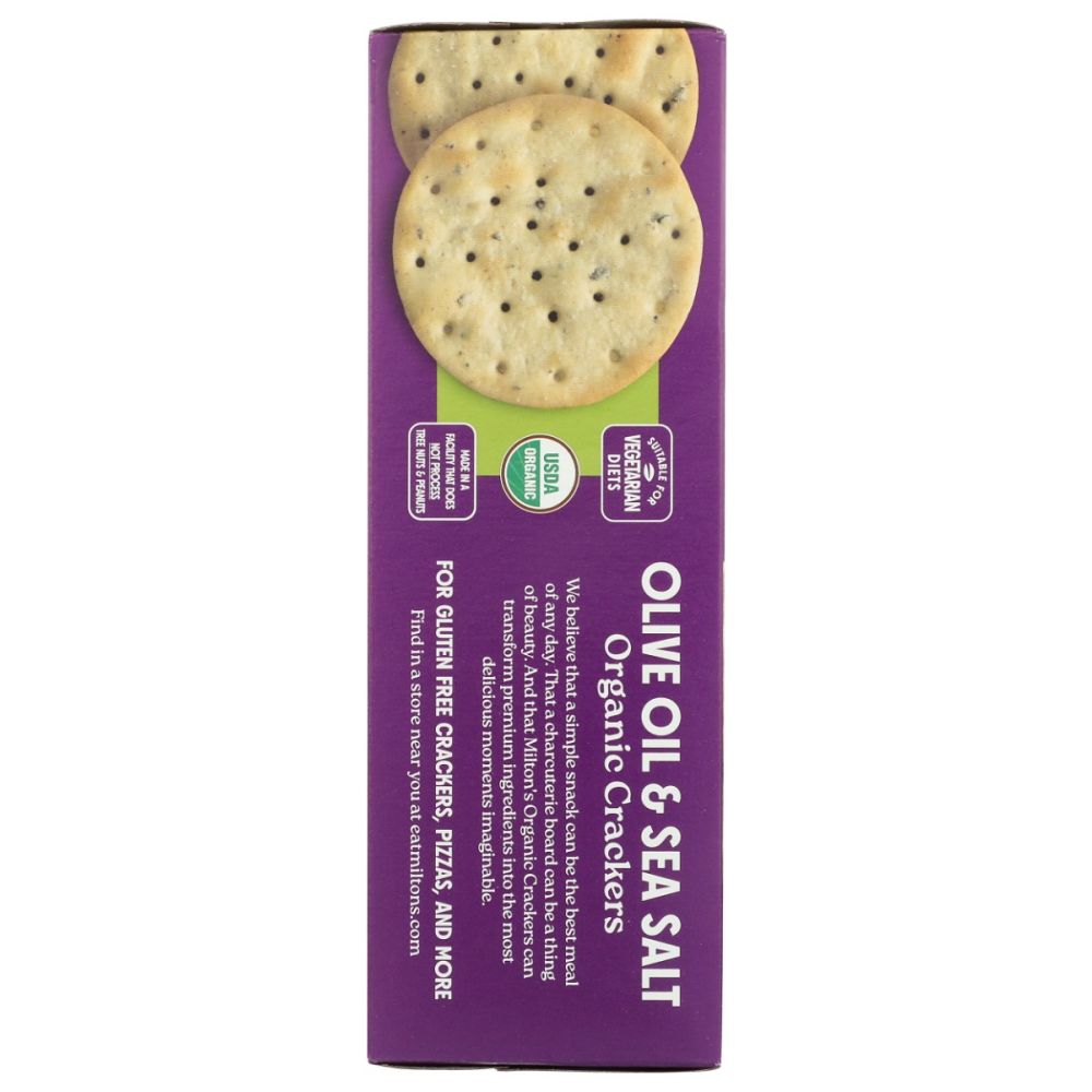 MILTONS: Olive Oil and Sea Salt Organic Crackers, 6 oz