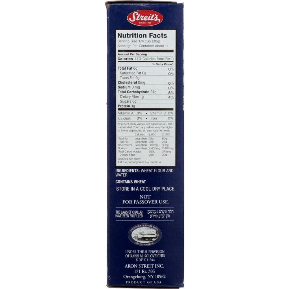 STREITS: Unsalted Matzo Meal, 12 oz