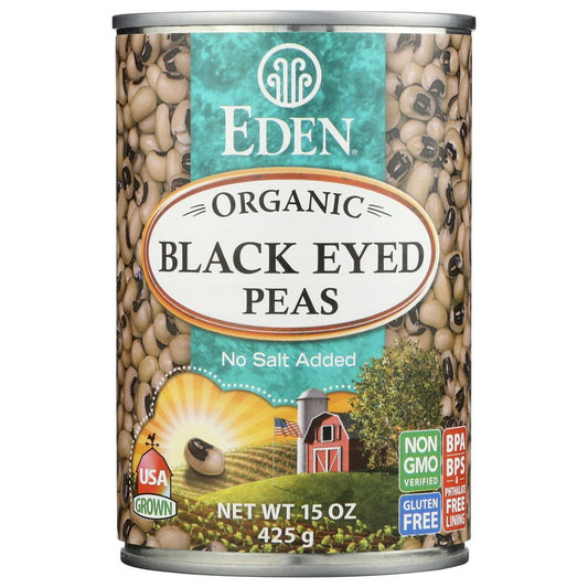 EDEN FOODS: Bean Black Eyed Peas No Salt Added Organic, 15 oz