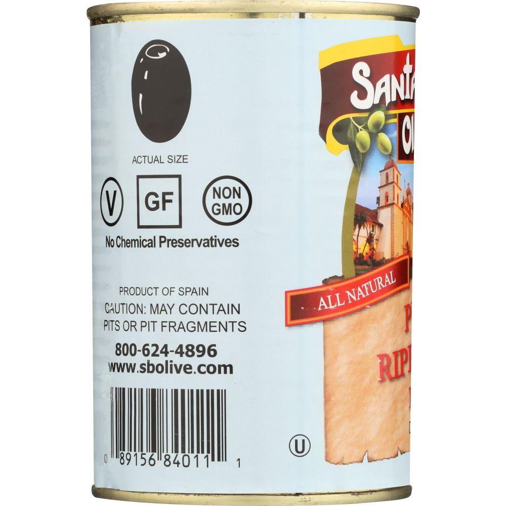 SANTA BARBARA: Pitted Ripe Olives Medium, 6 oz