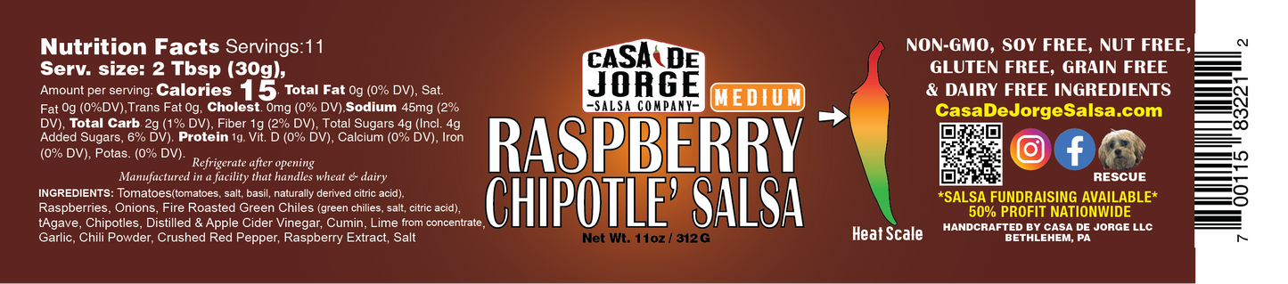 Raspberry Chipotle' Salsa - Medium