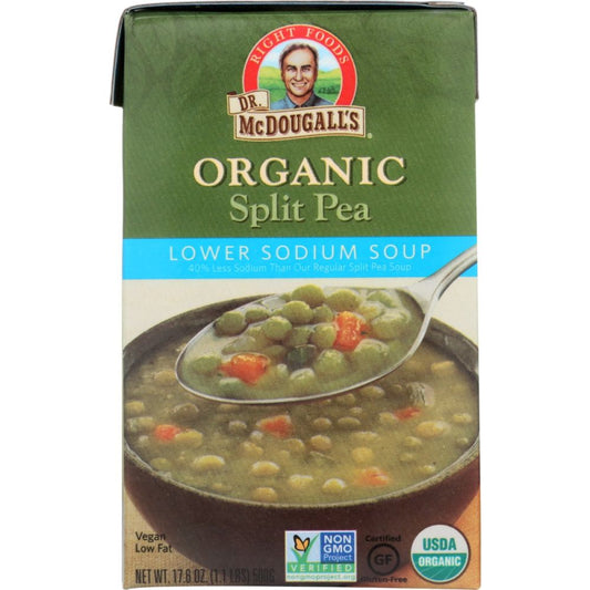 DR. MCDOUGALL'S: Organic Soup Split Pea Lower Sodium, 17.6 oz