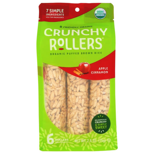 BAMBOO LANE: Organic Crunchy Rice Rollers Apple Cinnamon, 2.6 oz