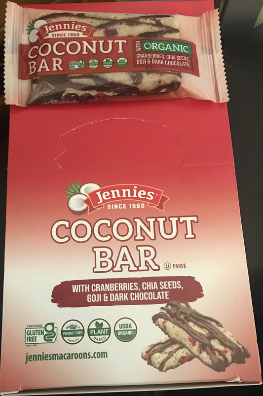 JENNIES RAW ORGANIC COCONUT BAR 12 CT