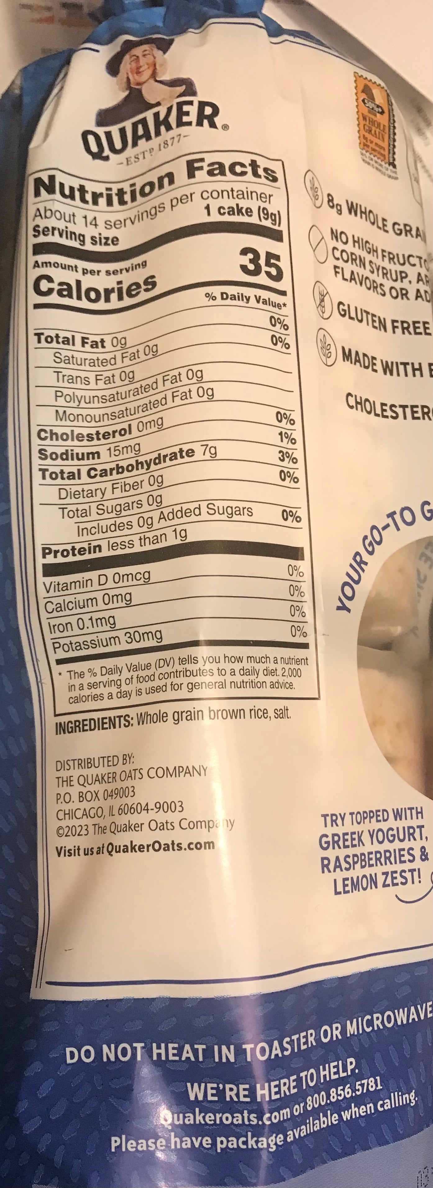 Quaker Lightly Salted Rice Cakes