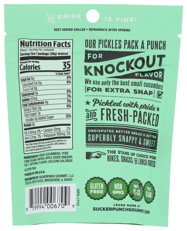 SUCKERPUNCH PICKLE CHIPS BREAD BUTTER 3.4 oz