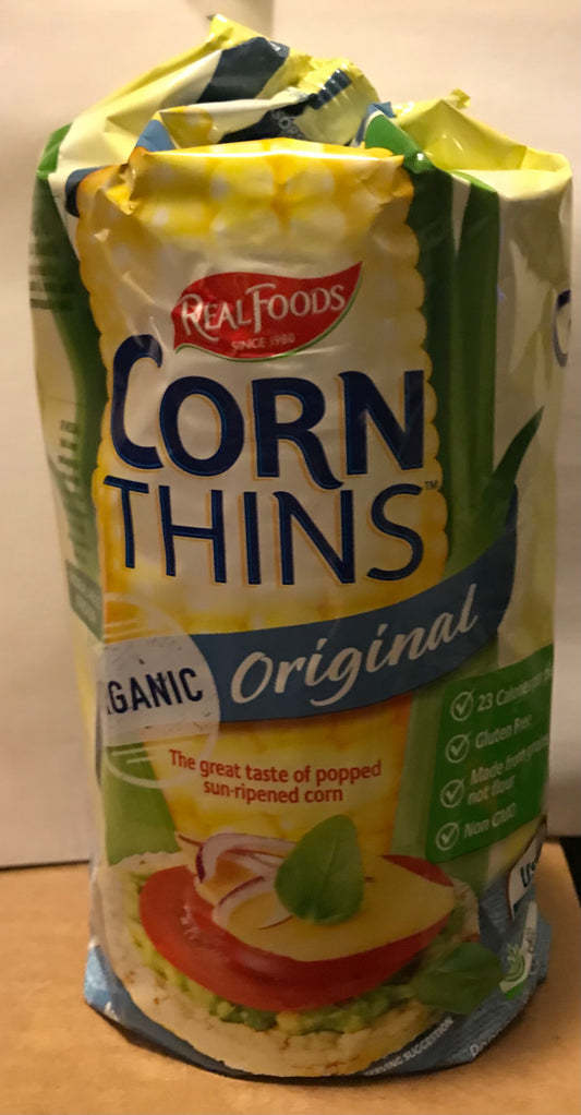 REAL FOODS: Organic Corn Thins Original, 5.3 oz