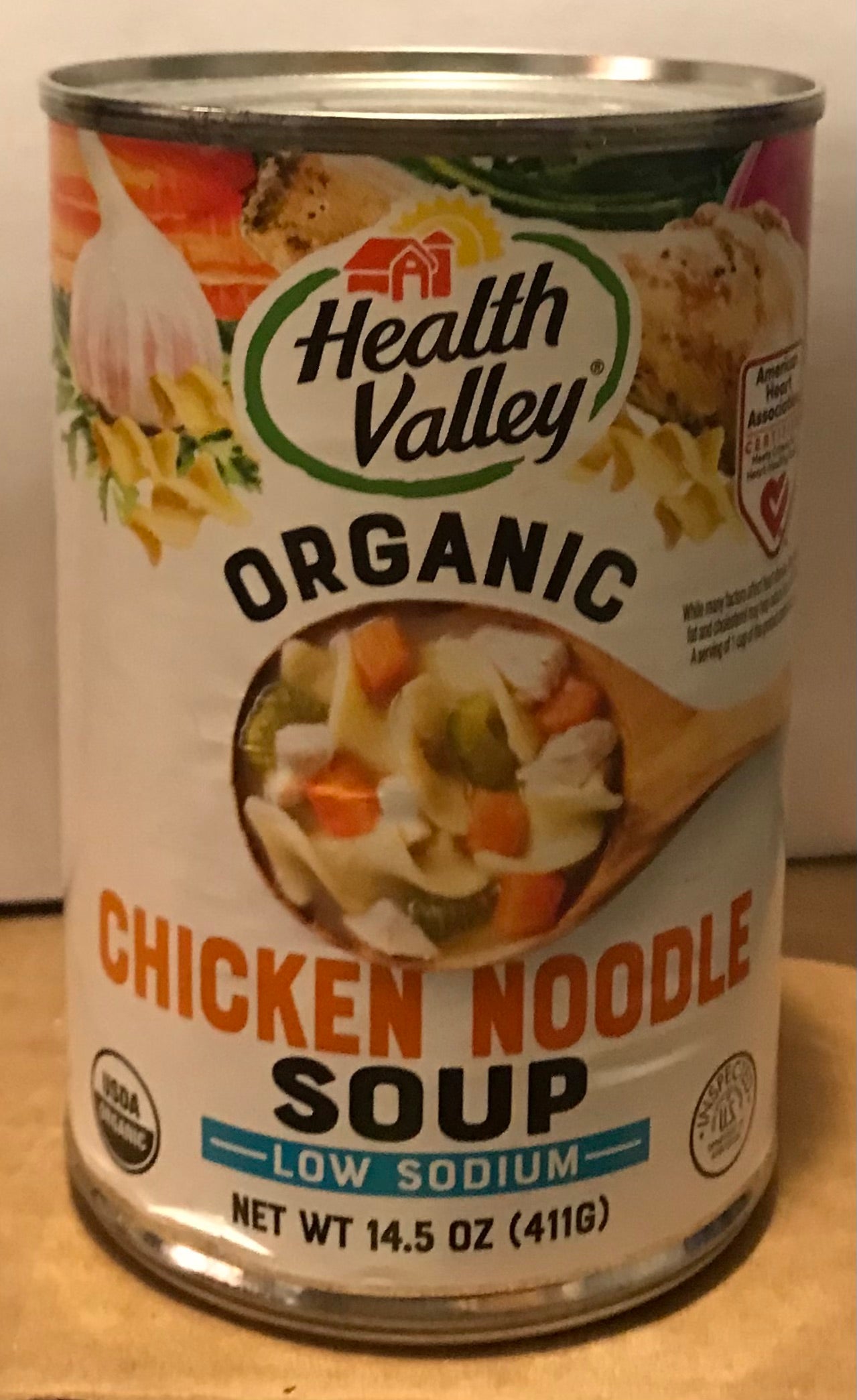HEALTH VALLEY: Organic Chicken Noodle Soup Low Sodium, 14.5 oz