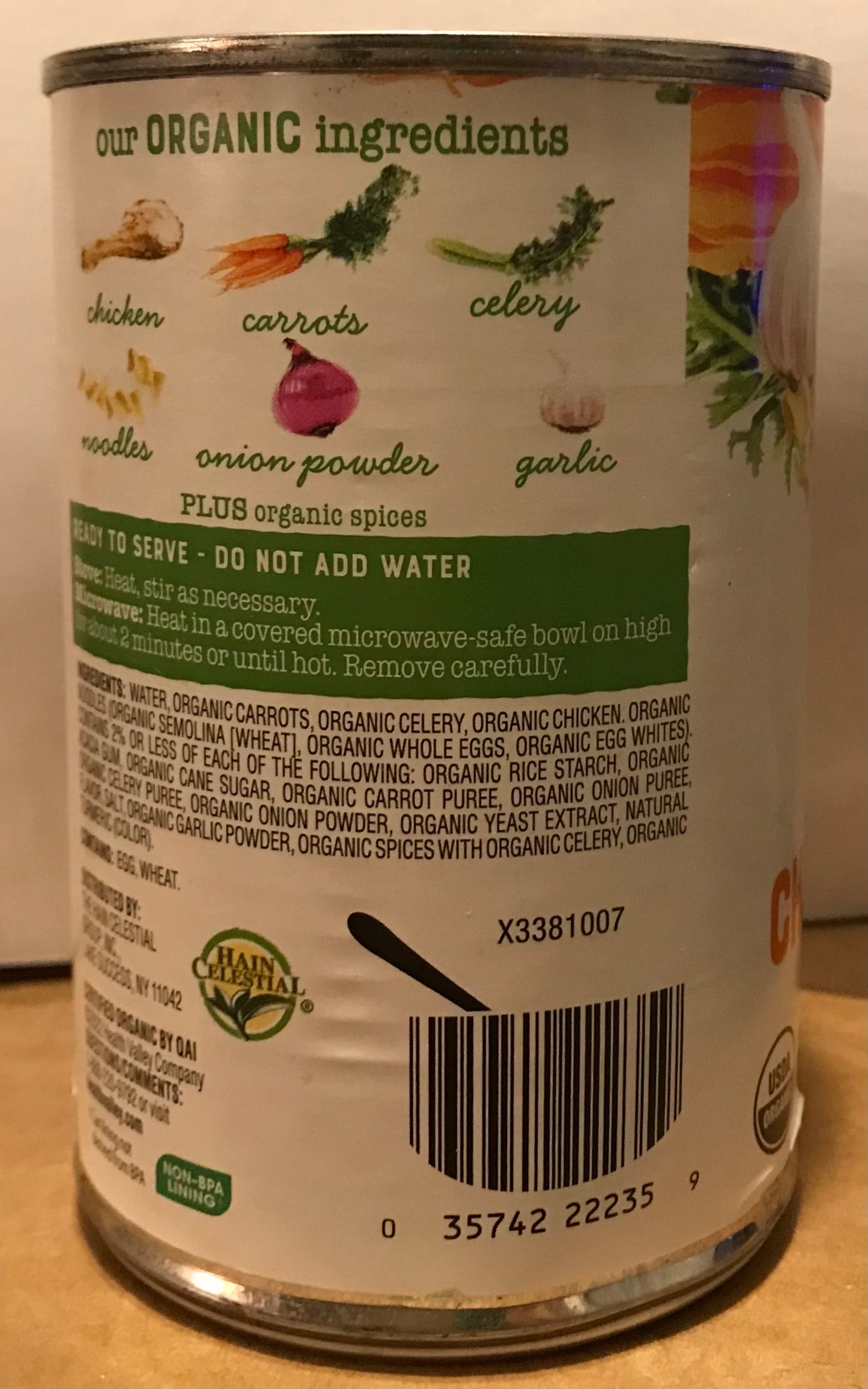 HEALTH VALLEY: Organic Chicken Noodle Soup Low Sodium, 14.5 oz