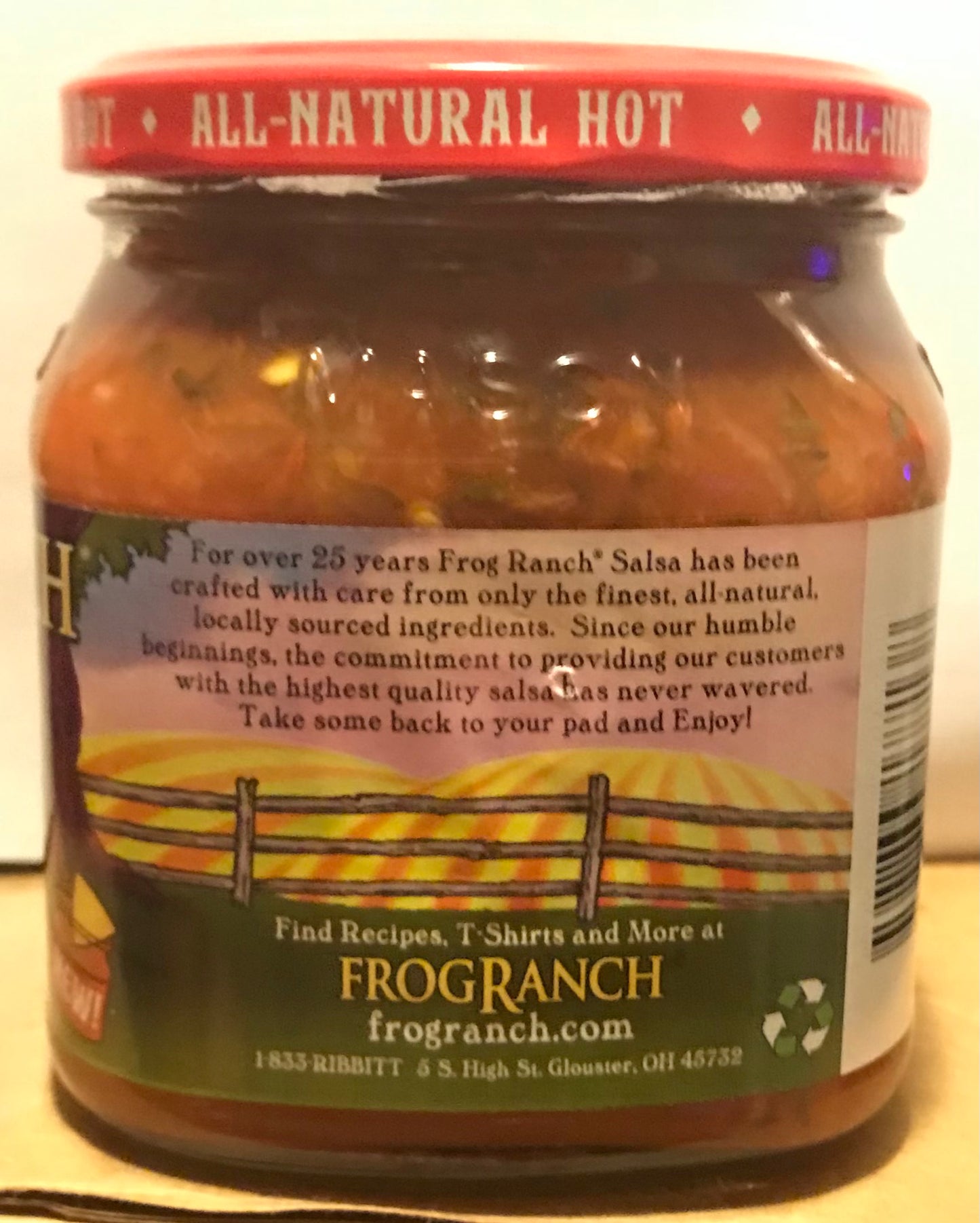 Frog Ranch Hot Salsa, 16 oz.