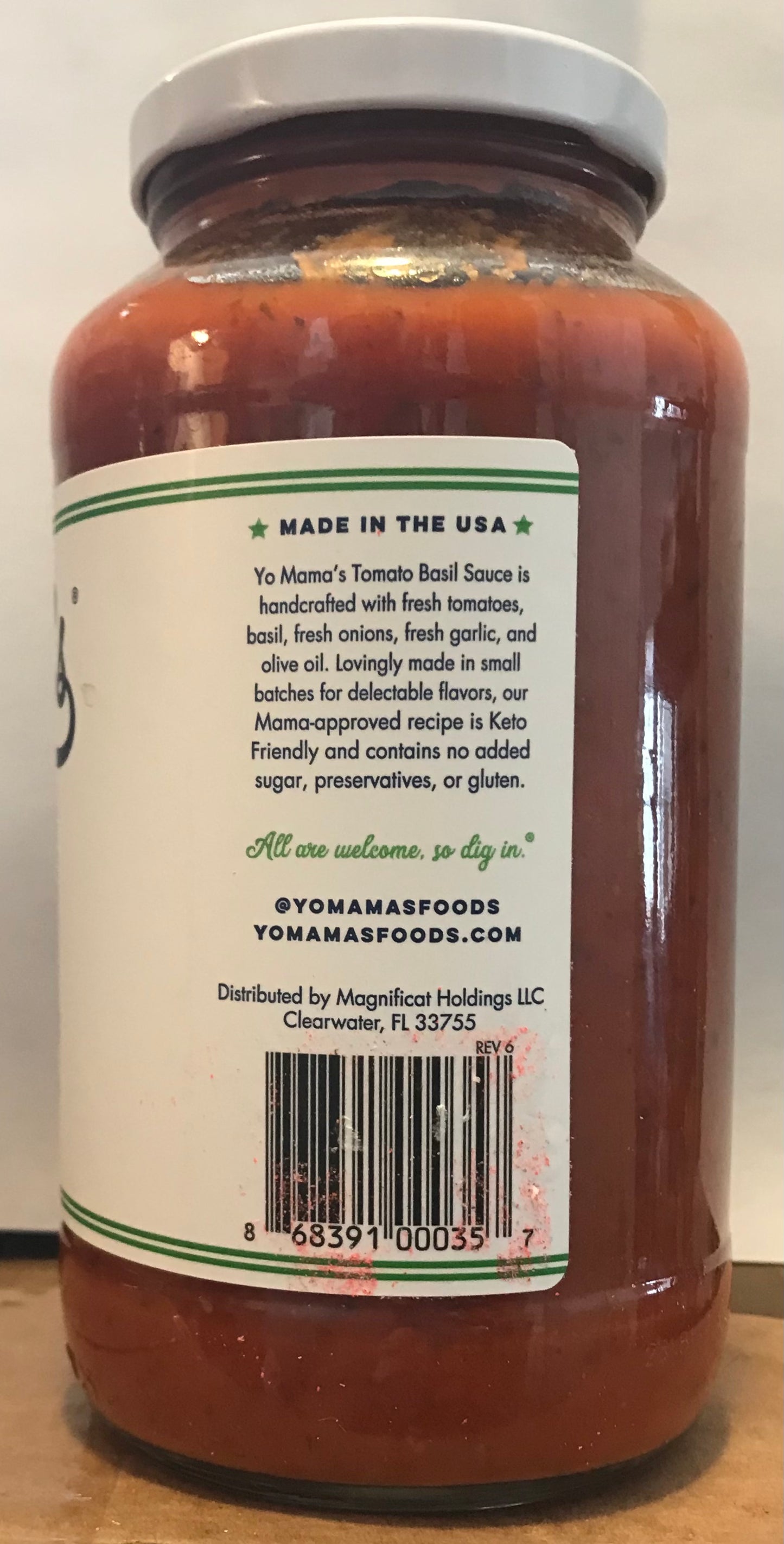 Yo Mama’s Basil Tomato Sauce