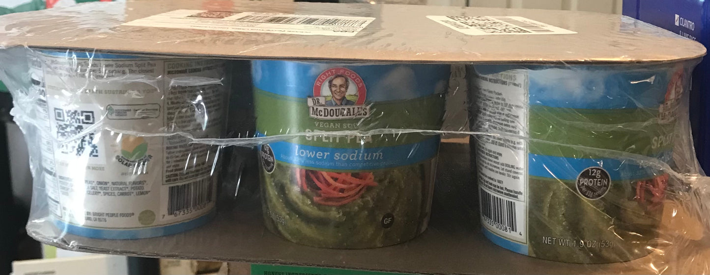 Dr. Mcdougall's Vegan Split Pea Lower Sodium Soup Cup