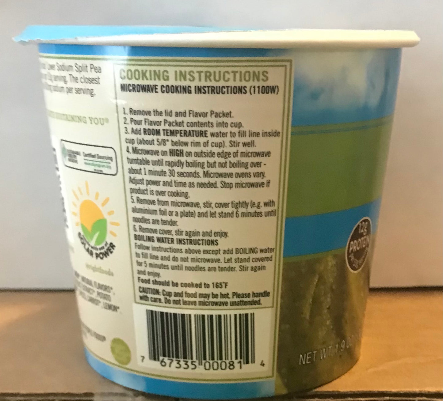Dr. Mcdougall's Vegan Split Pea Lower Sodium Soup Cup