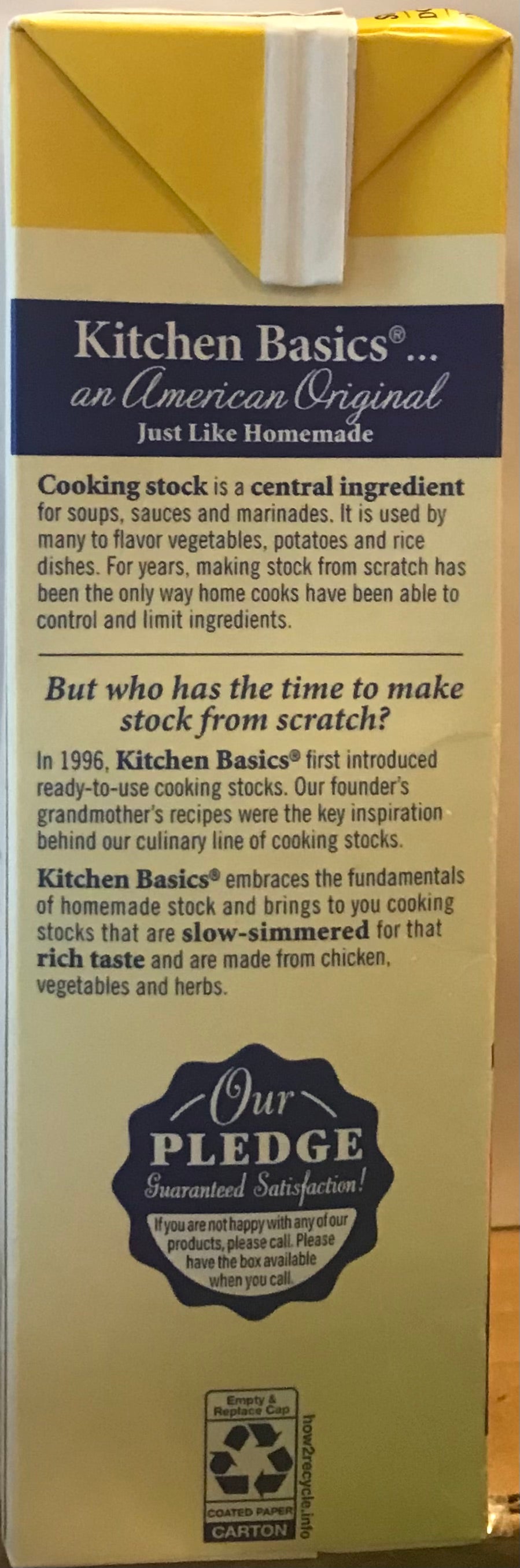 KITCHEN BASICS: Unsalted Chicken Cooking Stock For cooking, 32 Oz