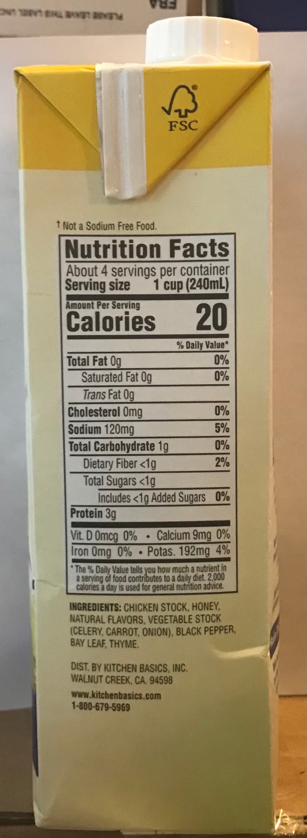 KITCHEN BASICS: Unsalted Chicken Cooking Stock For cooking, 32 Oz