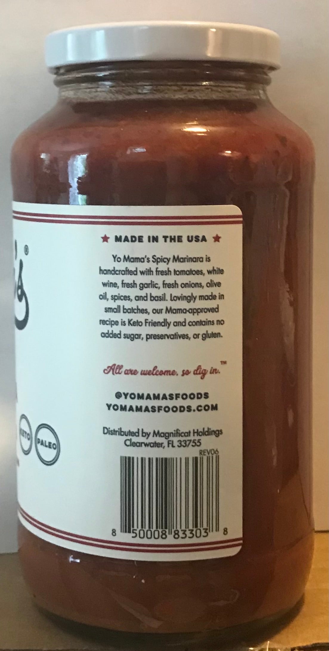 Yo Mama’s Spicy Marinara Tomato Sauce