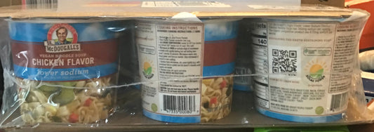 Dr. Mcdougall's Vegan chicken flavored Noodle Lower Sodium Soup Cup