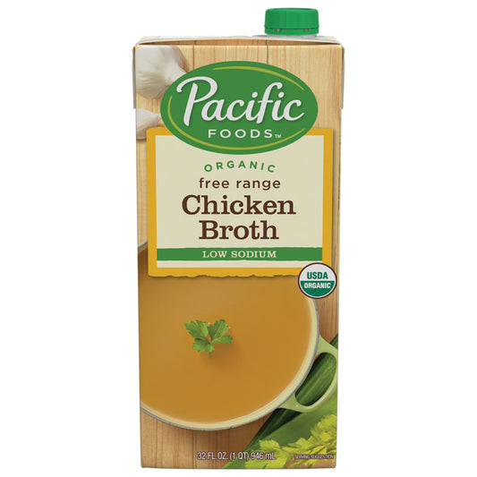 Pacific Natural Chicken Low Sodium Broth (12x32 Oz)-0
