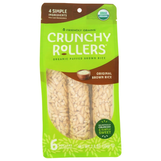FRIENDLY GRAINS: Original Brown Rice Crunchy Rollers, 2.6 oz