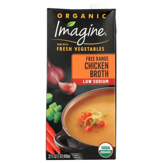 IMAGINE: Low Sodium Free Range Chicken Broth, 32 oz