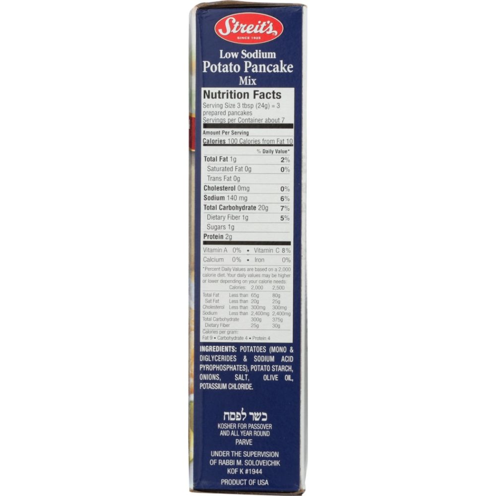 STREITS: Low Sodium Potato Pancake Latkes Mix, 6 oz