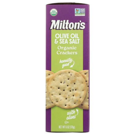 MILTONS: Olive Oil and Sea Salt Organic Crackers, 6 oz